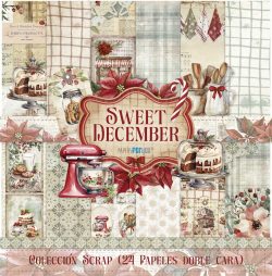 PFY-15334 - Colección 24 Papeles Scrap Mini doble cara 180gr 6"x 6" (Sweet December) - pack 3 ud.