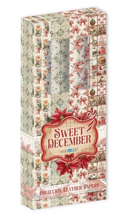 PFY-15368 - Kit Leather Paper 4 pzs 32,5x30 cm (Sweet December) - pack 4 ud.