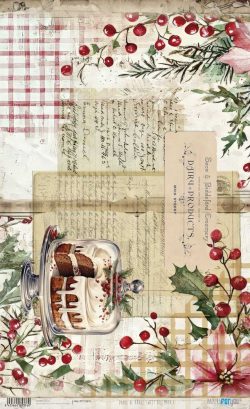 PFY-15376 - Papel Arroz 54x33 cm 25-30 gr. (Sweet December I) - pack 6 ud.