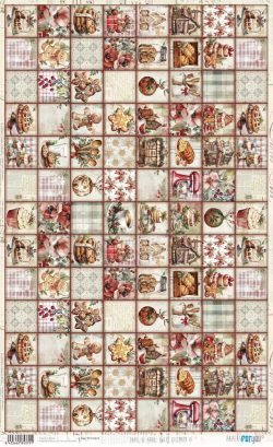PFY-15379 - Papel Arroz 54x33 cm 25-30 gr. (Sweet December IV) - pack 6 ud.