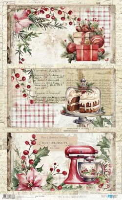 PFY-15383 - Papel Arroz 54x33 cm 25-30 gr. (Sweet December VII) - pack 6 ud.