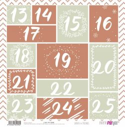 PFY-15398 - Papel Scrap doble cara 180gr 12x12  (Santa & Friends) - pack 12 ud.