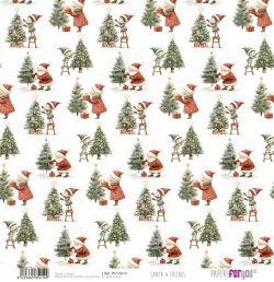 PFY-15414 - Papel Scrap Vellum 90gr (Santa & Friends) - pack 12 ud.