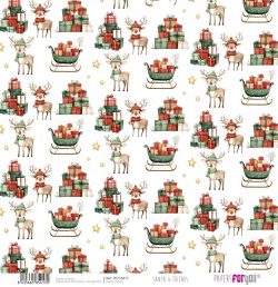 PFY-15417 - Papel Scrap Vellum 90gr (Santa & Friends) - pack 12 ud.