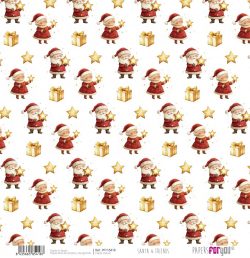 PFY-15418 - Papel Scrap Vellum 90gr (Santa & Friends) - pack 12 ud.