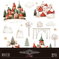 PFY-15433 - Decorative Transfers 30x30 (Santa & Friends) - pack 2 ud.