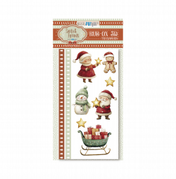 PFY-15434 - Rub On 3D Transfers (Santa & Friends) - pack 4 ud.