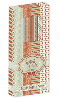 PFY-15435 - Kit Leather Paper 4 pzs 32,5x30 cm (Santa & Friends) - pack 4 ud.