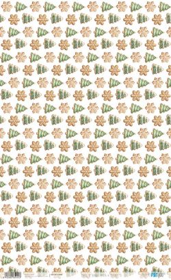 PFY-15445 - Papel Arroz 54x33 cm 25-30 gr. (Santa & Friends III) - pack 6 ud.