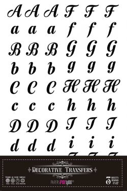 PFY-15234 - Decorative Transfers 20x30cm 8″x 12″ 3 Hojas (Abecedary) - pack 2 ud.