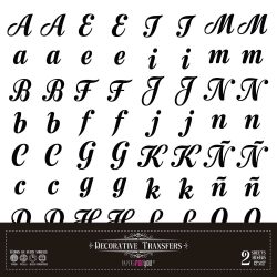 PFY-15235 - Decorative Transfers 30x30cm 12″x 12″ 2 Hojas (Abecedary) - pack 2 ud.