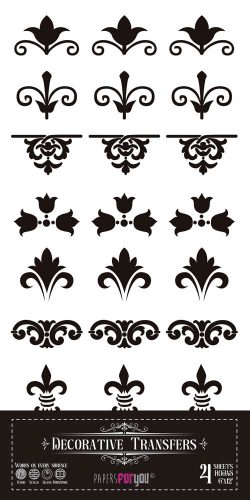 PFY-15243 - Decorative Transfers 15x30cm 6″x 12″ 4 Hojas (Ornamental) - pack 2 ud.