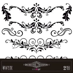 PFY-15245 - Decorative Transfers 30x30cm 12″x 12″ 2 Hojas (Ornamental) - pack 2 ud.