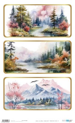 PFY-15263 - Papel Arroz 54x33 cm 25-30 gr. Landscape: Mountain Lake IV - pack 6 ud.