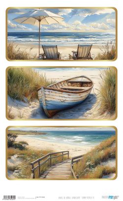 PFY-15269 - Papel Arroz 54x33 cm 25-30 gr. Landscape: Sunny Beach IV - pack 6 ud.