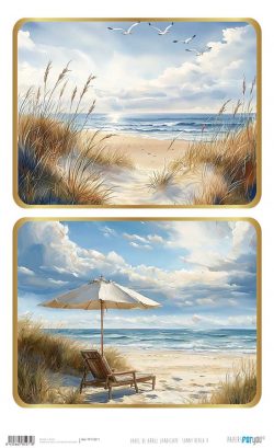 PFY-15271 - Papel Arroz 54x33 cm 25-30 gr. Landscape: Sunny Beach V - pack 6 ud.