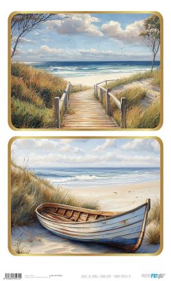 PFY-15272 - Papel Arroz 54x33 cm 25-30 gr. Landscape: Sunny Beach VI - pack 6 ud.