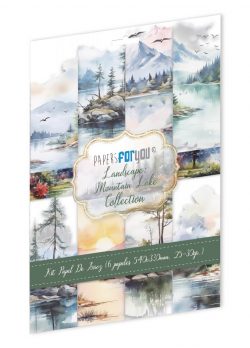 PFY-15275 - Colección de 6 Papeles Arroz 54x33 cm 25-30 gr. Landscape: Mountain Lake - pack 4 ud.