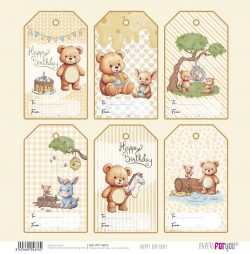 PFY-14676 - Papel Scrap doble cara 180gr 12x12 (Happy Birthday) - pack 12 ud.