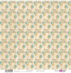 PFY-14695 - Papel Scrap Vellum 160gr (Happy Birthday) - pack 12 ud.