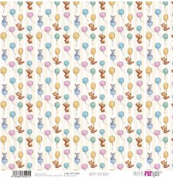 PFY-15201 - Papel Scrap Vellum 160gr (Happy Birthday) - pack 12 ud.