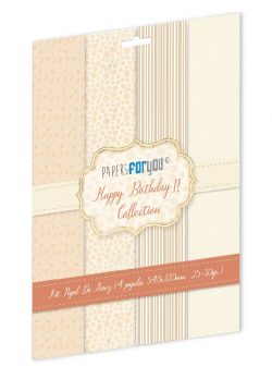 PFY-15203 - Colección de 4 Papeles Arroz 54x33 cm 25-30 gr. Happy Birthday II - pack 4 ud.