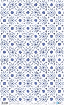 PFY-15456 - Papel Arroz 54x33 cm 25-30 gr. (Azure Tiles I) - pack 6 ud.