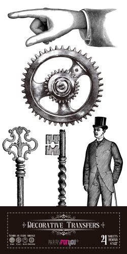 PFY-15473 - Decorative Transfers 15x30 (Steampunk) - pack 2 ud.