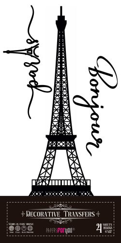 PFY-15519 - Decorative Transfers 15x30cm 6"x 12" 4 Hojas (Paris I) - pack 2 ud.
