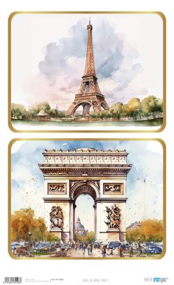 PFY-15528 - Papel de Arroz 54x33 cm 25-30 gr. (Paris I) - pack 6 ud.