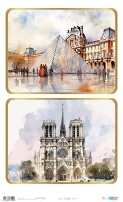 PFY-15529 - Papel de Arroz 54x33 cm 25-30 gr. (Paris II) - pack 6 ud.