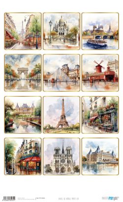 PFY-15535 - Papel de Arroz 54x33 cm 25-30 gr. (Paris VII) - pack 6 ud.