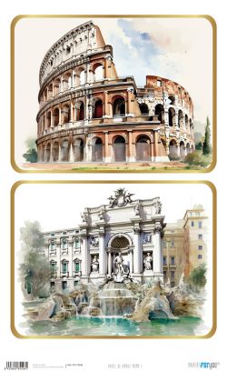 PFY-15548 - Papel de Arroz 54x33 cm 25-30 gr. (Roma I) - pack 6 ud.