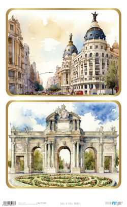 PFY-15476 - Papel Arroz 54x33 cm 25-30 gr. (Madrid I) - pack 6 ud.