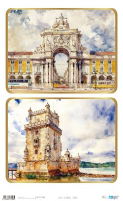 PFY-15508 - Papel Arroz 54x33 cm 25-30 gr. (Lisboa I) - pack 6 ud.