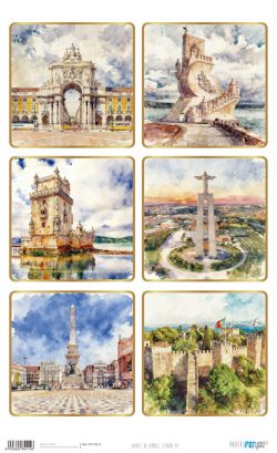 PFY-15514 - Papel Arroz 54x33 cm 25-30 gr. (Lisboa VI) - pack 6 ud.