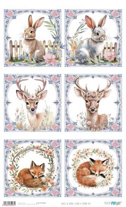 PFY-15567 - Papel Arroz 54x33 cm 25-30 gr. (Flora & Fauna VIII) - pack 6 ud.