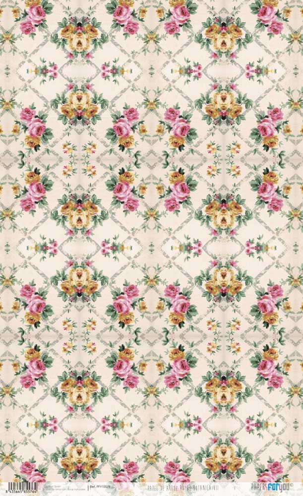PFY-15576 - Papel de Arroz 54x33 cm 25-30 gr. (Royal Botanica VII) - pack 6 ud.