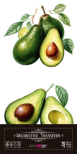 PFY-15712 - Decorative Transfers 15x30 (Avocados) - pack 2 ud.