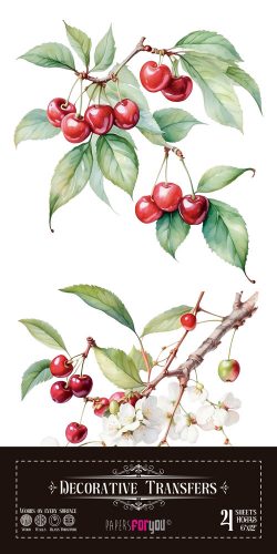 PFY-15713 - Decorative Transfers 15x30 (Cherrys) - pack 2 ud.