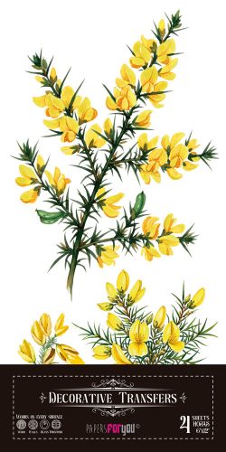 PFY-15714 - Decorative Transfers 15x30 (Flores Amarillas) - pack 2 ud.