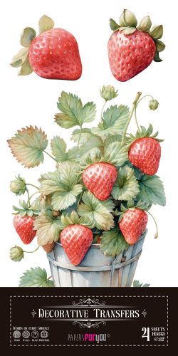 PFY-15715 - Decorative Transfers 15x30 (Strawberries) - pack 2 ud.