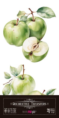 PFY-15721 - Decorative Transfers 15x30 (Green Apples) - pack 2 ud.