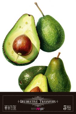PFY-15727 - Decorative Transfers 20x30 (Avocados) - pack 2 ud.
