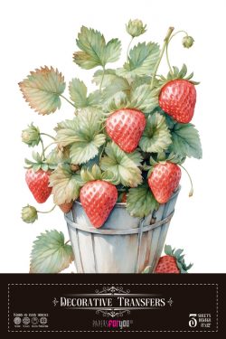 PFY-15731 - Decorative Transfers 20x30 (Strawberries) - pack 2 ud.