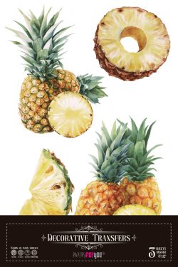 PFY-15739 - Decorative Transfers 20x30 (Pineapples) - pack 2 ud.