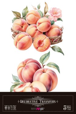 PFY-15742 - Decorative Transfers 20x30 (Peachs) - pack 2 ud.