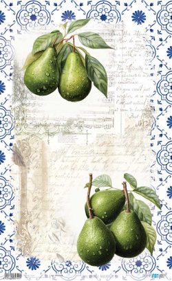 PFY-15744 - Papel Arroz 54x33 cm 25-30 gr. (Avocados II) - pack 6 ud.