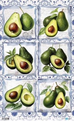 PFY-15745 - Papel Arroz 54x33 cm 25-30 gr. (Avocados III) - pack 6 ud.