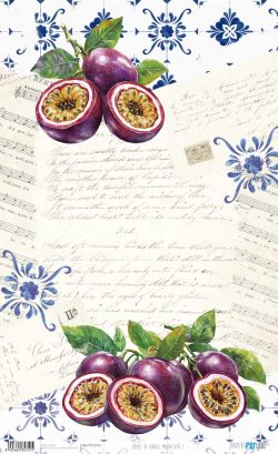 PFY-15751 - Papel Arroz 54x33 cm 25-30 gr. (Maracuyas I) - pack 6 ud.